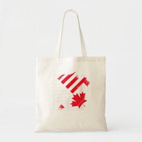 USA Flag American Canadian Flag Maple Leaf Country Tote Bag