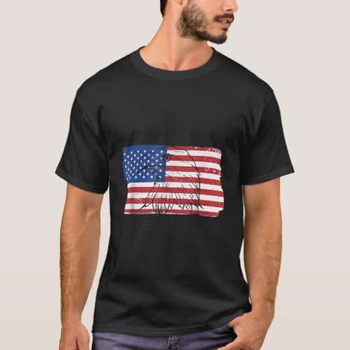 USA Flag American Eagle Patriotic Armed Forces Mem T_Shirt
