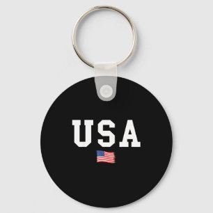 Usa flag american flag patriotic usa 4th of july keychain