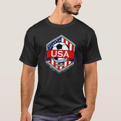 USA Flag American Patriotic Soccer Fan Player Foot T_Shirt