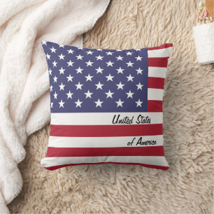 USA Flag & American pillows/sports fans Throw Pillow