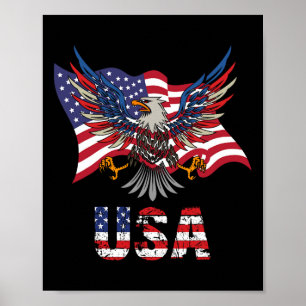 Usa Flag American United States Of America 4th Of  Poster