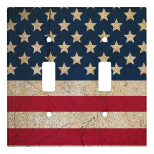 USA Flag Americana Double Toggle Switch Cover