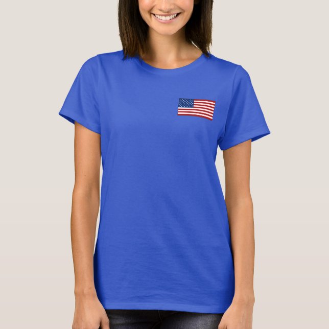 USA Flag and Map dk T-Shirt (Front)