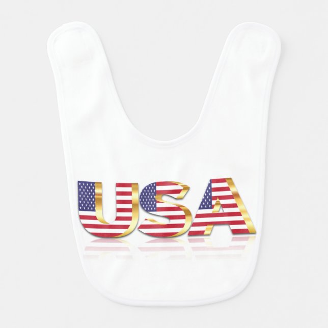 USA Flag Baby Bib (Front)