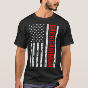 USA Flag Backgammon T-Shirt