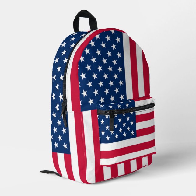 USA Flag Backpack American Patriotic (Back Corner Left)