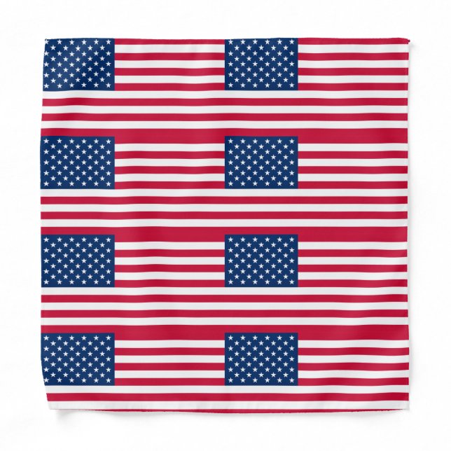 USA Flag Bandana Patriotic American Flags (Front)