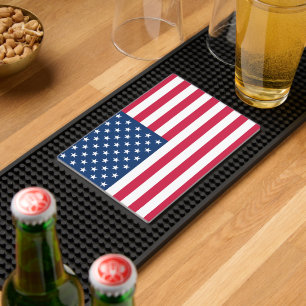 USA Flag Bar Mat American Patriotic