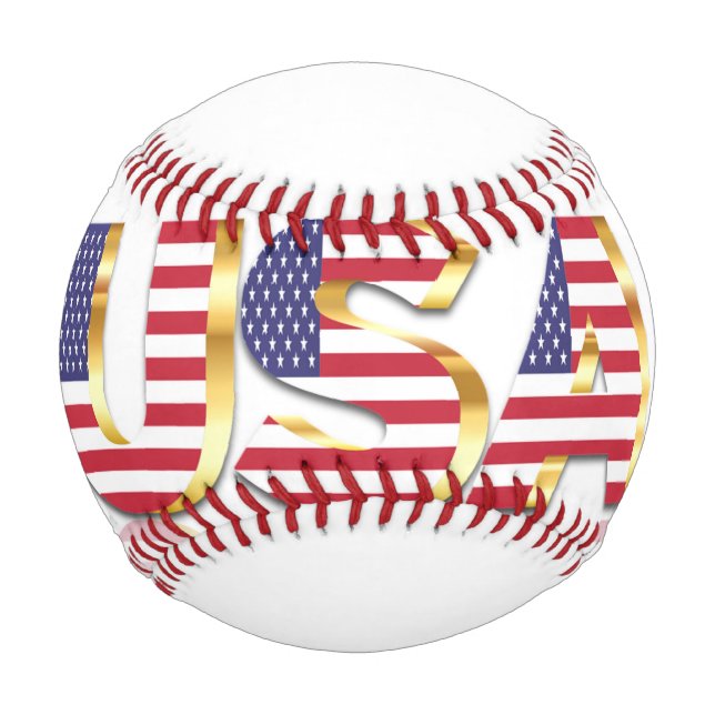 USA Flag Baseball Patriotic (Back)