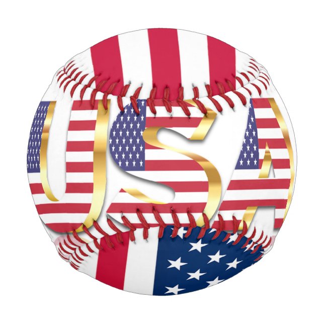 USA Flag Baseball United States of America (Back)