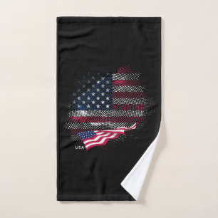 USA flag Bath Towel Set