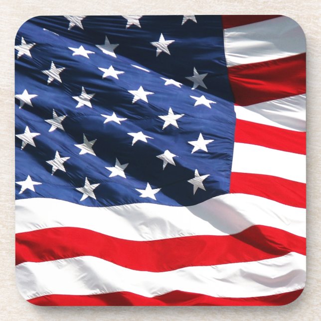 USA Flag Beverage Coaster (Front)
