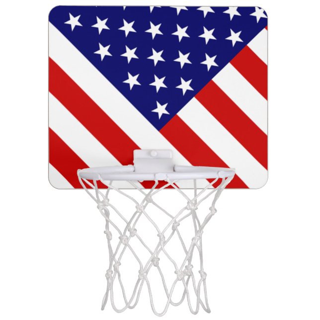 USA Flag bgt Mini Basketball Hoop (Front)