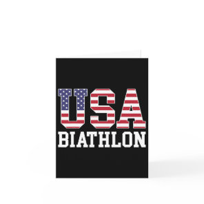 Usa Flag Biathlonist - American Usa Biathlon For W Card