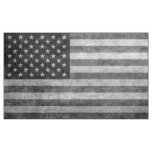 USA flag black and white desaturated fabric
