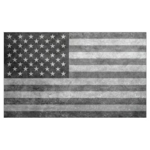 USA flag black and white desaturated fabric