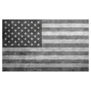 Usa Flag Black And White Desaturated Fabric by Lonestardesigns2020 at Zazzle