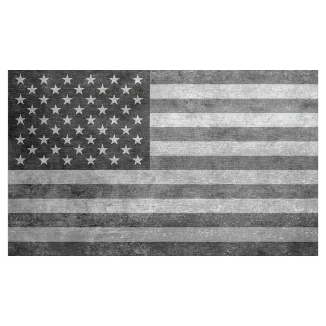 USA flag black and white desaturated fabric (Yard)