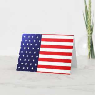 USA Flag Blank Holiday Card