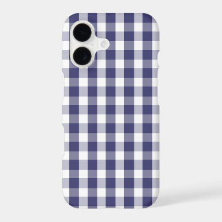 USA Flag Blue and White Gingham Checked iPhone 17 Case