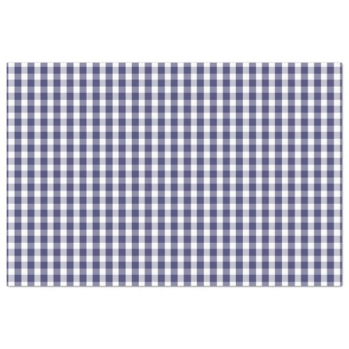 USA Flag Blue and White Gingham Checked Tissue Paper