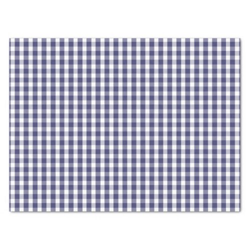 USA Flag Blue and White Gingham Checked Tissue Paper