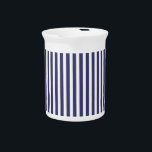 USA Flag Blue and White Stripes Drink Pitcher<br><div class="desc">USA Flag Blue and White Stripes The rich royal blue of the American Flag is paired with equal width bright white stripes for a pleasing and classic all-over pattern to use when customizing items and to mix and match with stars and stripes in contrasting Flag Red. Flag Blue Stripes smarten...</div>