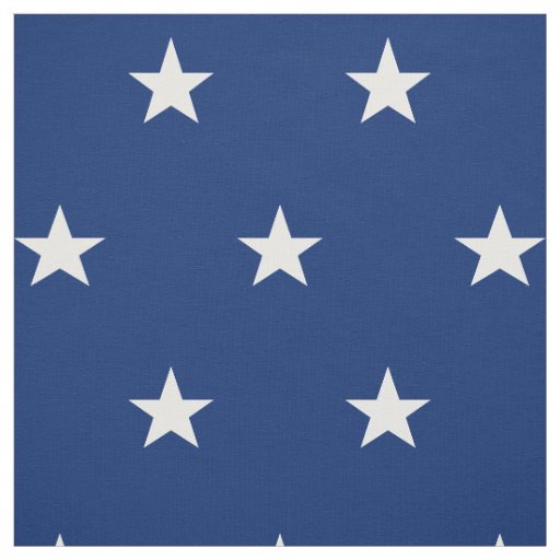 USA Flag Blue White Stars Modern Novelty Craft DIY Fabric