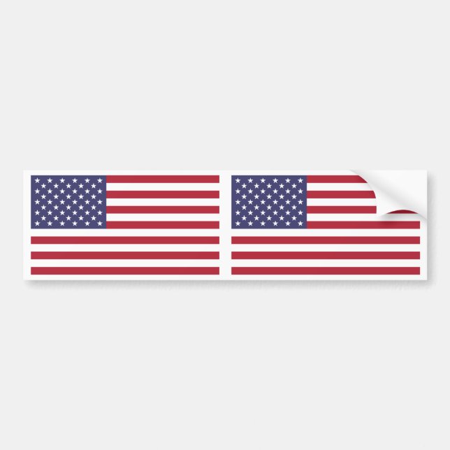 USA Flag Bumper Sticker (Front)
