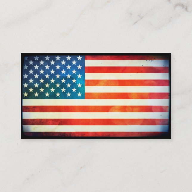 USA Flag Business Card (Back)