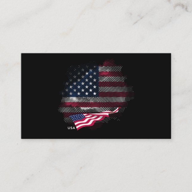 USA flag Business Card (Front)