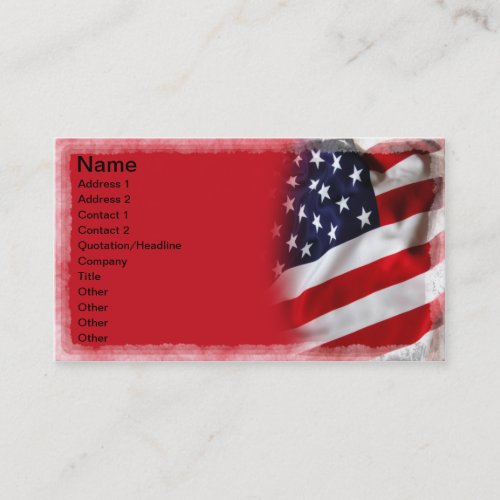 USA Flag Business Card Templates