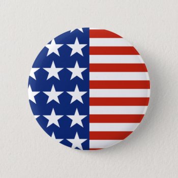 Usa Flag Button by mariannegilliand at Zazzle