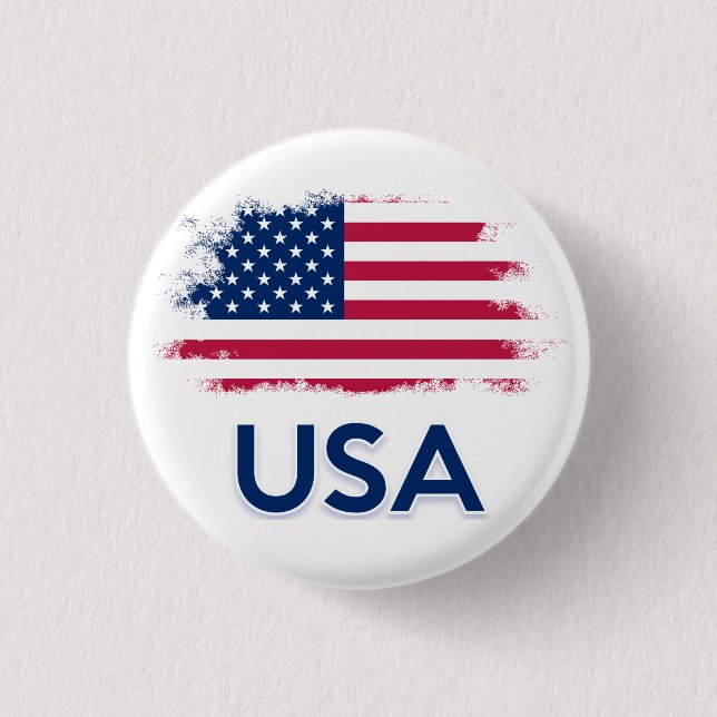USA Flag   Button (Front)