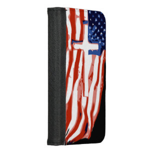 USA Flag (C) iPhone 8/7 Wallet Case