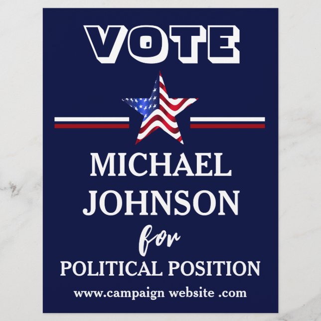 USA Flag Campaign Political  Flyer (Front)