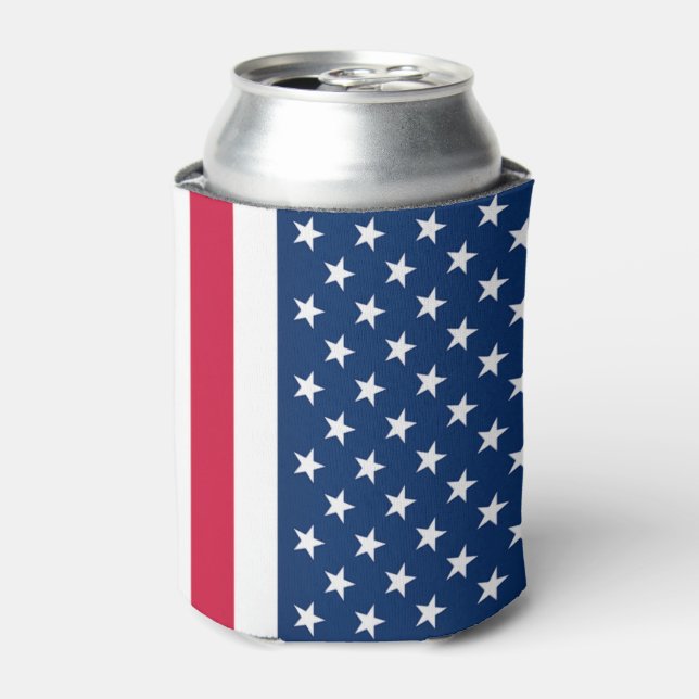 USA Flag Can Cooler American Patriotic (Can Front)