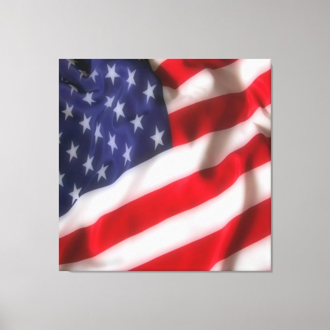 USA Flag Canvas Print (Front)