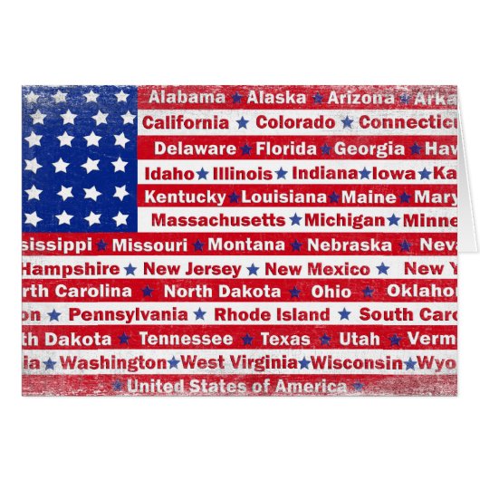 USA Flag Cards (Front Horizontal)