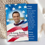 USA Flag Celebration Of Life Memorial Prayer Cards