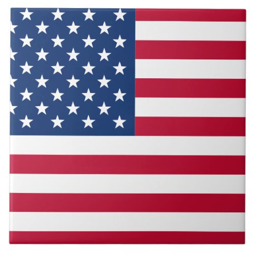 Usa flag ceramic tile