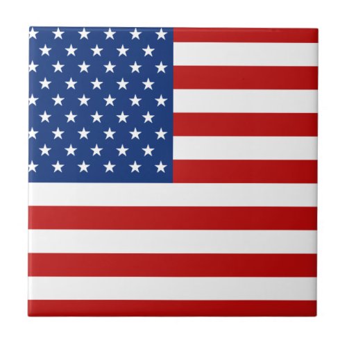 USA Flag Ceramic Tile