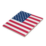 USA Flag Ceramic Tile - Patriotic<br><div class="desc">USA Flag Tiles - United States of America - Flag - Patriotic - Independence Day - July 4th - Customizable - Choose / Add Your Unique Text / Color / Image - Make Your Special Tile Gift - Resize and move or remove and add elements / image with customization tool....</div>