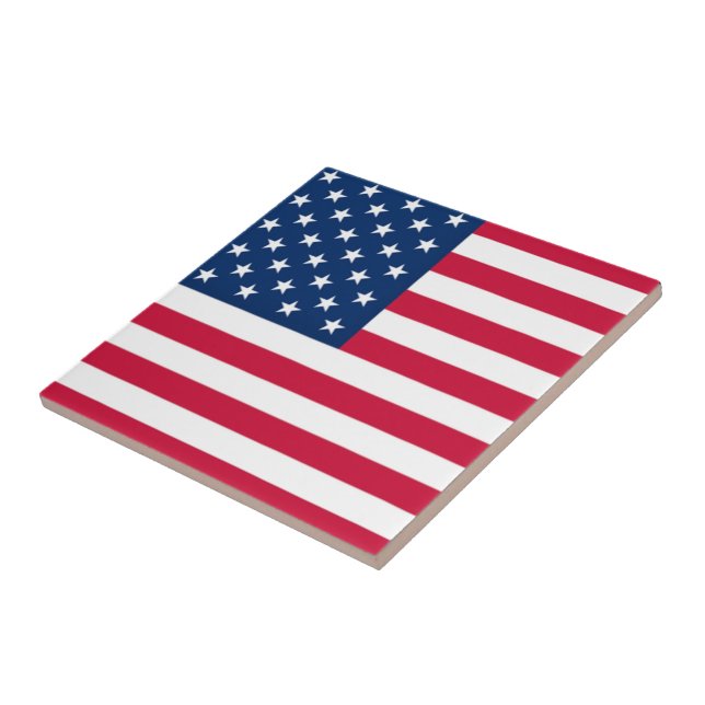 USA Flag Ceramic Tile Patriotic (Side)