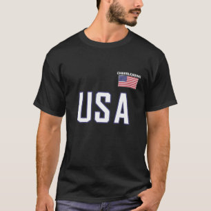 USA Flag Cheerleading Team Cheerleader Equipment W T-Shirt