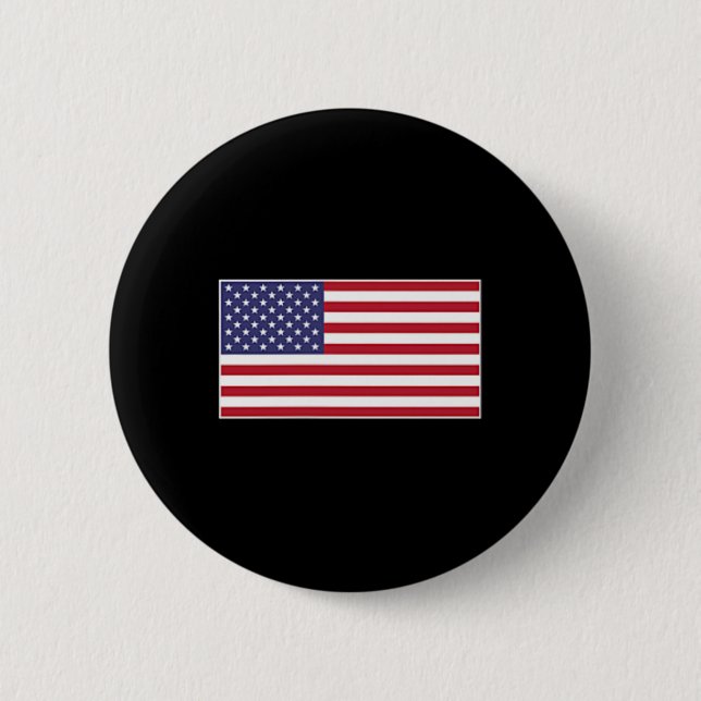 Usa Flag Chest Patch Star Spangled Banner American Button (Front)