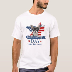 USA Flag Chihuahua S, Dog 4Th Of July T-Shirt