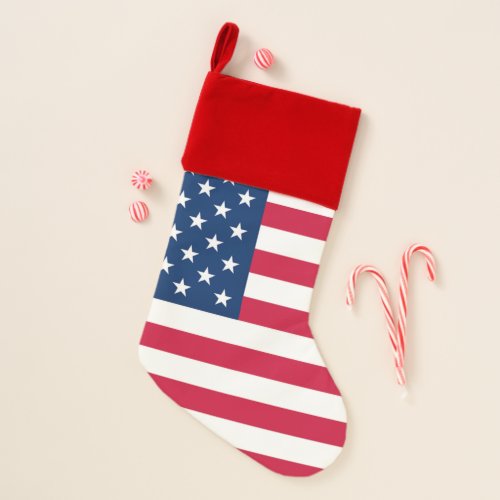 USA Flag Christmas Stocking Patriotic