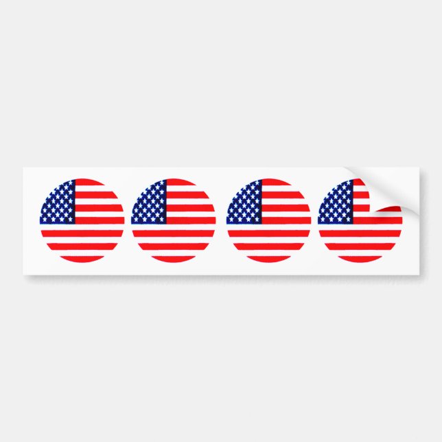 USA Flag Circle Tdhe MUSEUM Zazzle Bumper Sticker (Front)